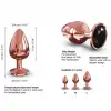 Металлическая анальная пробка с украшением в виде кристалла Dorcel - Diamond Plug L photo 3