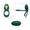 Смарт-эрекционное кольцо Zalo BAYEK Turquoise Green, двойное с вводимой частью, пульт ДУ photo 3