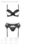 Комплект Passion KERRIA SET WITH OPEN BRA black XXL/XXXL - ECO Passion photo 5