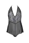 Боди Passion LEAFA BODY black S/M - ECO Passion photo 3