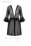 Пеньюар Passion LEAFA PEIGNOIR black L/XL - ECO Passion photo 5