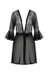 Пеньюар Passion LEAFA PEIGNOIR black L/XL - ECO Passion photo 3