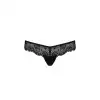 Кружевные трусики-танга с атласным бантиком Naja Thong black L/XL - Passion photo 5