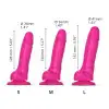 Реалистичный фаллоимитатор Strap-On-Me Sliding Skin Realistic Dildo Fuchsia - M, эффект подвижной photo 3