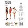Бодистокинг Passion BS064 One Size, Red, боди, закрытое плечо, открытый доступ photo 4