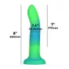 Светящийся в темноте фаллоимитатор ADDICTION Rave 8″ Glow in the Dark Dildo Blue Green, 20,3 см photo 4