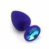 Анальная пробка синяя - 85 * 35 мм  photo 2