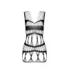 Бодистокинг-платье Passion BS089 black, мини, плетение в виде паутины photo 6