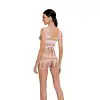 Бодистокинг-платье Passion BS089 white, мини, плетение в виде паутины photo 2