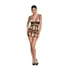 Бодистокинг-платье Passion BS089 black, мини, плетение в виде паутины photo 3