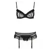 Сексуальный комплект с поясом для чулок LOVELIA SET black XXL/XXXL - Passion photo 5