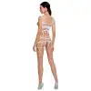 Бодистокинг-платье Passion BS089 white, мини, плетение в виде паутины photo 4