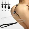 Силиконовая анальная пробка Art of Sex Silicone Anal Plug with Leash size M с поводком Black photo 3