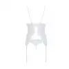 Корсет с пажами, трусики с ажурным декором и открытым шагом Ursula Corset white XXL/XXXL — Passion photo 4