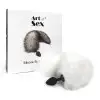 Силиконовая анальная пробка с хвостом из натурального меха Art of Sex size M White fox photo 5