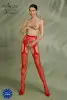 Эротические колготки-бодистокинг Passion ECO S001 red, с доступом, декор бабочки, подвязки photo 3