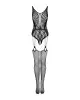 Бодистокинг Obsessive Bodystocking G324 S/M/L black, силуэтный рисунок photo 5