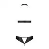 Комплект: открытый топ и трусики из эко-кожи Malwia Set with Open Bra black XXL/XXXL — Passion photo 4