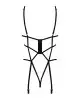 Боди из стреп с доступом Obsessive Badossa crotchless teddy S/M, черный photo 4