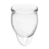 Набор менструальных чаш Satisfyer Feel Confident (Transparent), 15мл и 20мл, мешочек для хранения photo 2