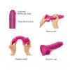 Реалистичный фаллоимитатор Strap-On-Me Sliding Skin Realistic Dildo Fuchsia - L, эффект подвижной photo 2