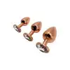 Металлическая анальная пробка Wooomy Tralalo Rose Gold Metal Plug Size L, диаметр 4 см, длина 9 см photo 4