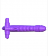 Эрекционное кольцо Silicone Double Penetrator Rabbit для двойного проникновения фиолетовое с вибраци photo 4