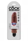 Вибромассажер King Cock 6 Vibr Stiffy Flesh, 17,8х4,2 см, коричневый photo 3