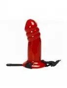 Полый страпон RED BOY CURVED COCK STRAP-ON photo 1