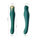 Смартвибратор-пульсатор Zalo — King Turquoise Green, кристалл Swarovski photo 3