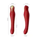 Смартвибратор-пульсатор Zalo — King Wine Red, кристалл Swarovski photo 3