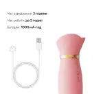 Вибратор с подогревом и вакуумной стимуляцией клитора Zalo - ROSE Vibrator Strawberry Pink photo 6