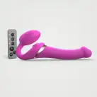 Безремневой вибрострапон с вакуумной стимуляцией Strap-On-Me MULTI ORGASM Fuchsia M, регулируемый photo 1