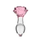 Стеклянная анальная пробка Pillow Talk Rosy Luxurious Glass Anal Plug, ⌀3,3 см, вибропуля в подарок photo 1