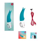 Вибратор для клитора Fun Factory VOLTA petrol, гибкий двойной кончик photo 6