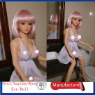 Миниатюрная секс кукла с розовыми волосами - 125 см photo 2