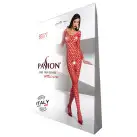 Бодистокинг с крупной сеткой Passion BS077 red photo 5