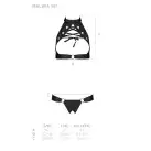 Комплект: открытый топ и трусики из эко-кожи Malwia Set with Open Bra black XXL/XXXL — Passion photo 5