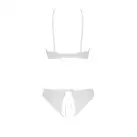 Комплект: бра, трусики с ажурным декором и открытым шагом Ursula Set white L/XL — Passion photo 4