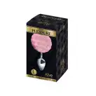 Металлическая анальная пробка Кроличий хвостик Alive Fluffy Plug L Pink, диаметр 3,9 см photo 2
