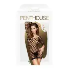 Мини-платье из геометрической сеточки с длинными рукавами Penthouse - Passion Goddess Black XL photo 3