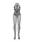 Бодистокинг Obsessive Bodystocking G308 S/M/L, халтер, декор в виде татуировки photo 5