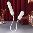 Пульсатор с вакуумным стимулятором Kistoy Cathy White на гибкой сцепке photo 4