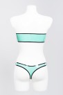 Разноцветный купальник из латекса с контрастной окантовкой Latex Multi Color Swimsuit photo 3