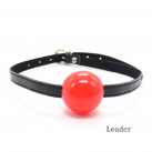 Регулируемый силиконовый кляп с кожаным ремешком photo 2