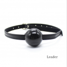 Регулируемый силиконовый кляп с кожаным ремешком photo 1