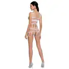 Бодистокинг-платье Passion BS089 white, мини, плетение в виде паутины photo 4