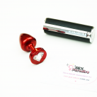 Анальная пробка со стразом Diogol Anni R Heart Red Кристалл 25мм photo 3