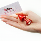 Анальная пробка со стразом Diogol Anni R Heart Red Кристалл 25мм photo 4