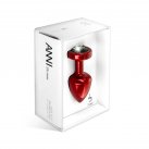 Анальная пробка со стразом Diogol ANNI round red Карбонадо 25мм photo 2